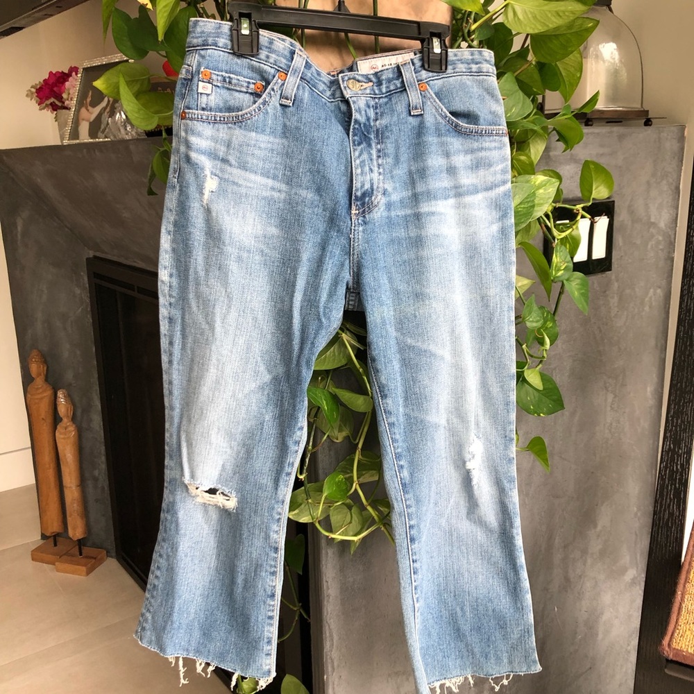 AG cropped boyfriend denim jeans